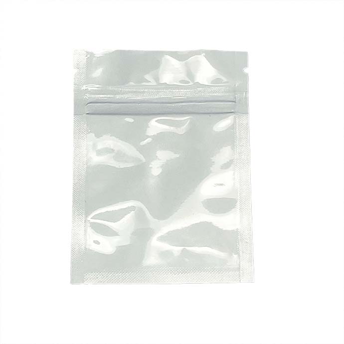 2.375 x 4 O.D. PAKVF4D 3 side seal pouch with zipper and tear