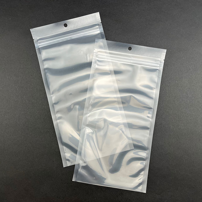 Buy 5mil Clear/3mil Metallized Silver Zipper Vacuum Bags w/ Hang Hole
