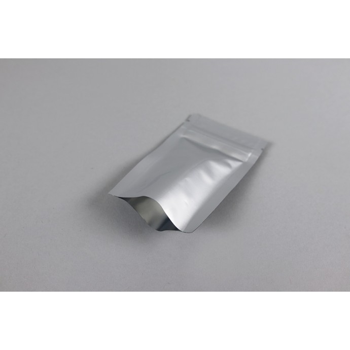 2.375 x 4 O.D. PAKVF4D 3 side seal pouch with zipper and tear