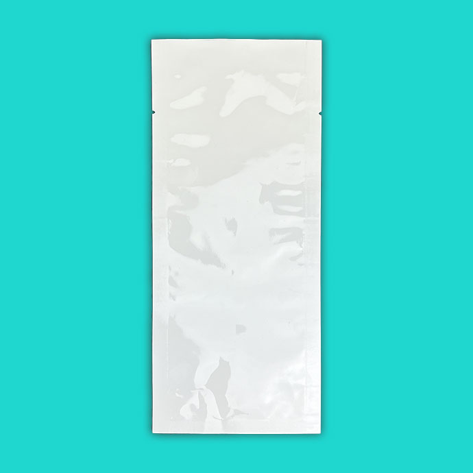 white mylar pouches