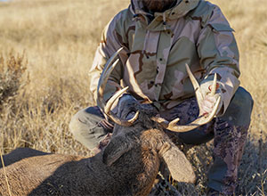 hunter with deer