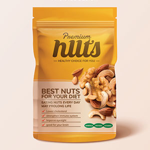 example of custom printed bag of nuts