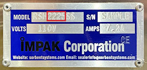 band sealer product plate